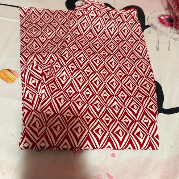 INC International Concepts Bold Red & White Statement Sz 6 Boot Cut Nwot - Picture 8 of 9